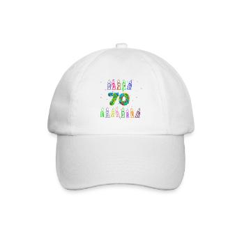 Idée cadeau 70e anniversaire, cadeau d’anniversaire - Casquette classique - blanc/blanc - Devant