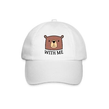 Ours avec moi - Casquette classique - blanc/blanc - Devant
