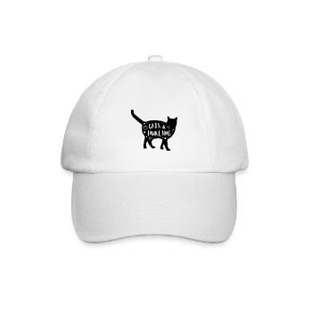 Cats & Hurling - Baseball Cap - white/white - Front