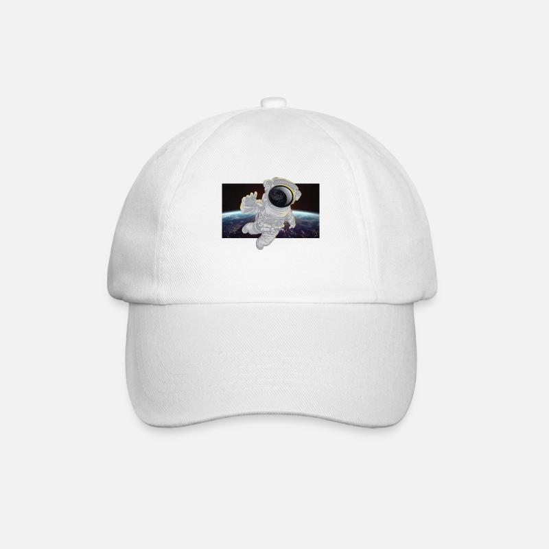 Astronaut im All - Baseballkappe - Weiß/Weiß