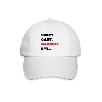 Sorry. Can't. Camogie. Bye - Baseball Cap - white/white - Front