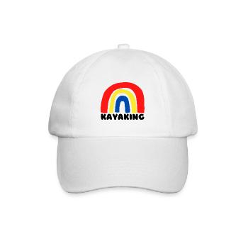 Kajak-Regenbogen. - Baseballkappe - Weiß/Weiß - Vorne