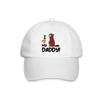 I love my daddy-cadeau naissance papa père - Casquette classique - blanc/blanc - Devant