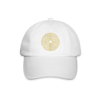 Chartres Labyrinth Long Way 3 - Baseball Cap - white/white - Front