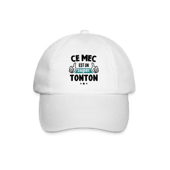 Ce Mec Est Un Super Tonton - Casquette classique - blanc/blanc - Devant