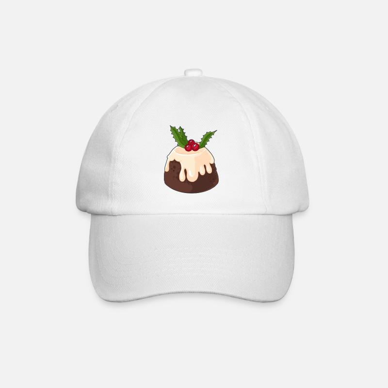 Christmas Pudding - Baseball Cap - white/white