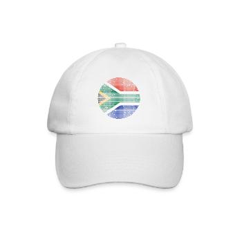 South Africa Flag Africa South African Flag - Baseball Cap - white/white - Front