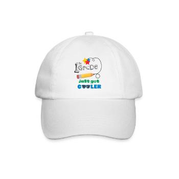 ERSTE KLASSE COOL SCHULANFANG SCHULTAG ABC SPRÜCHE - Baseballkappe - Weiß/Weiß - Vorne