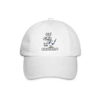 GOLF LEIDENSCHAFT HOBBY SCHLÄGER CLUB SPRUCH MOTIV - Baseballkappe - Weiß/Weiß - Vorne
