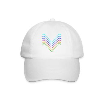 Floorball floorball « battes de floorball colorées » - Casquette classique - blanc/blanc - Devant