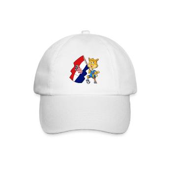 Chat fan croate - Casquette classique - blanc/blanc - Devant