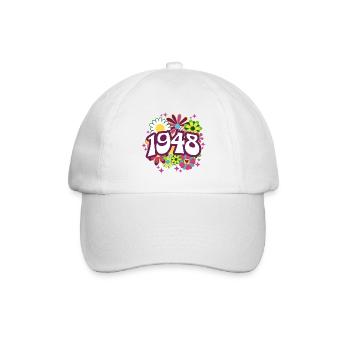 Fête Anniversaire Femme 1948 75 Ans Anniversaire - Casquette classique - blanc/blanc - Devant