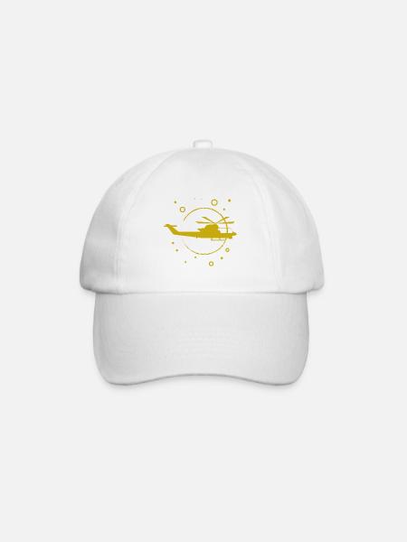 Hélicoptère - Hélicoptère - Avion à rotor - Casquette classique - blanc/blanc