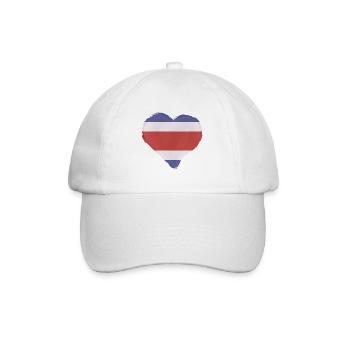 Costa Rica Flag Used Look Flag Vintage Home - Casquette classique - blanc/blanc - Devant