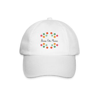 MAMIE. FÊTE DES MÈRES. BONNE FÊTE MAMIE. JE T'AIME - Casquette classique - blanc/blanc - Devant