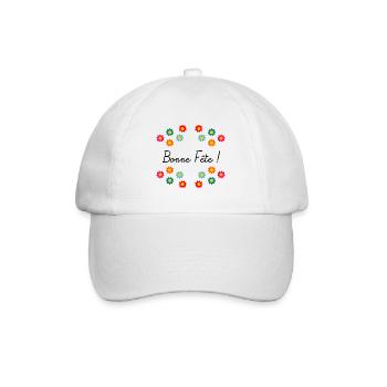 MAMIE. FÊTE DES MÈRES. BONNE FÊTE MAMIE. JE T'AIME - Casquette classique - blanc/blanc - Devant