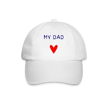 FÊTE DES PÈRES. BONNE FÊTE PAPA. PAPA. BONNE FÊTE - Casquette classique - blanc/blanc - Devant