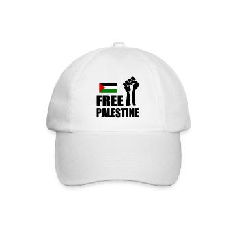 Free palestine - Baseballkappe - Weiß/Weiß - Vorne