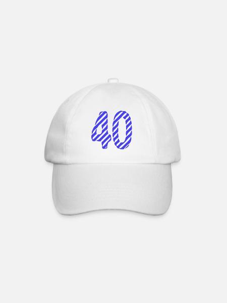40. 40 ANS. 40e ANNIVERSAIRE. ANNIVERSAIRE 40 ANS. - Casquette classique - blanc/blanc