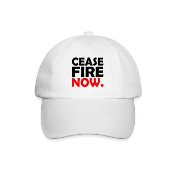 Ceasefire now - Baseball Cap - white/white - Front