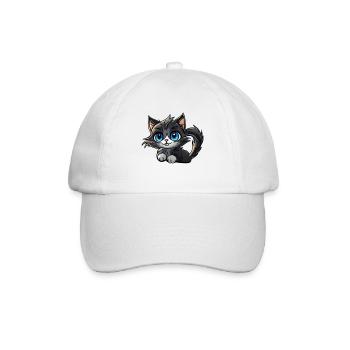 Black Cat - Baseballkappe - Weiß/Weiß - Vorne