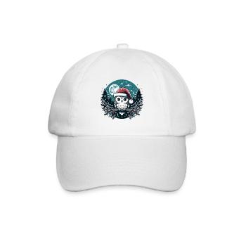 Petit hibou de Noël avec chapeau de Père Noël - Casquette classique - blanc/blanc - Devant