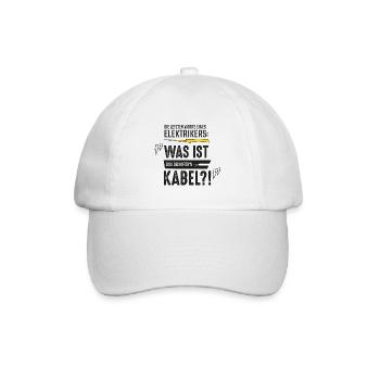 Der Elektriker - Baseballkappe - Weiß/Weiß - Vorne