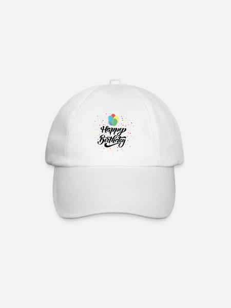 Happy birthday - Baseball Cap - white/white