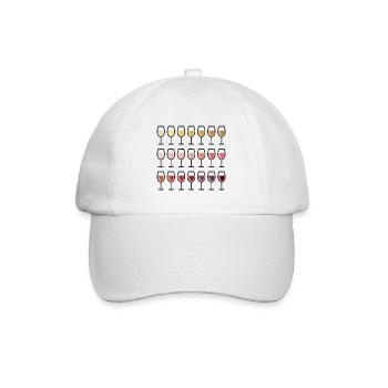 Verres de vin Cool design verre de vin motif cadeau - Casquette classique - blanc/blanc - Devant