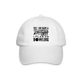 Ruhestandsplan Bowling - Baseballkappe - Weiß/Weiß - Vorne