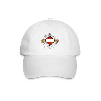 Austria Flag Austria Austrian Flag AT - Baseball Cap - white/white - Front