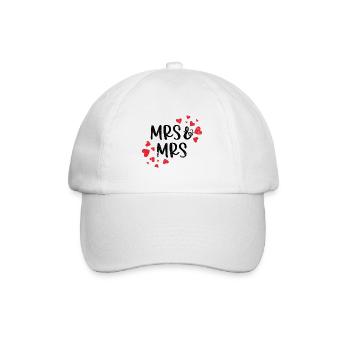 MRS & MRS DEAR GIRLS LOVE WOMEN LGBT SAYING - Baseball Cap - white/white - Front