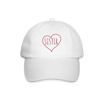 Sister heart - Baseball Cap - white/white - Front
