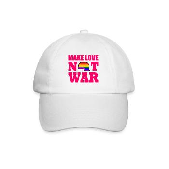 Make love not war - Casquette classique - blanc/blanc - Devant