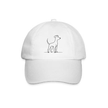 Dog's Line Art - Baseball Cap - white/white - Front