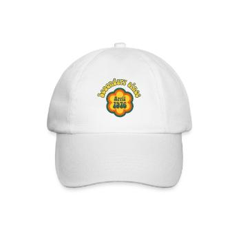 Legendär seit April 1976 Geburtstag Retro - Baseballkappe - Weiß/Weiß - Vorne