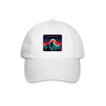 Père Noël sur la montagne avec ciel étoilé - Casquette classique - blanc/blanc - Devant