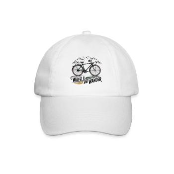 Wheels & Wander – Mountain Adventure - Baseball Cap - white/white - Front