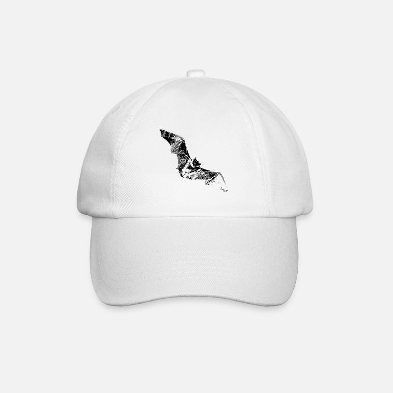 Fledermaus - Baseballkappe - Weiß/Weiß