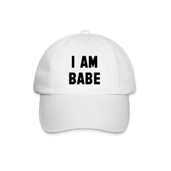 Ich bin Babe - Baseballkappe - Weiß/Weiß - Vorne