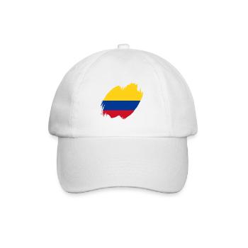Drapeau de la Colombie Vintage Drapeau colombien - Casquette classique - blanc/blanc - Devant