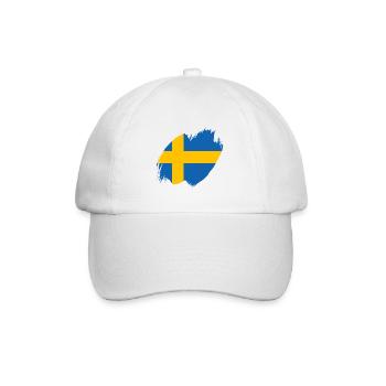 Suède Drapeau Scandinavie Drapeau suédois - Casquette classique - blanc/blanc - Devant