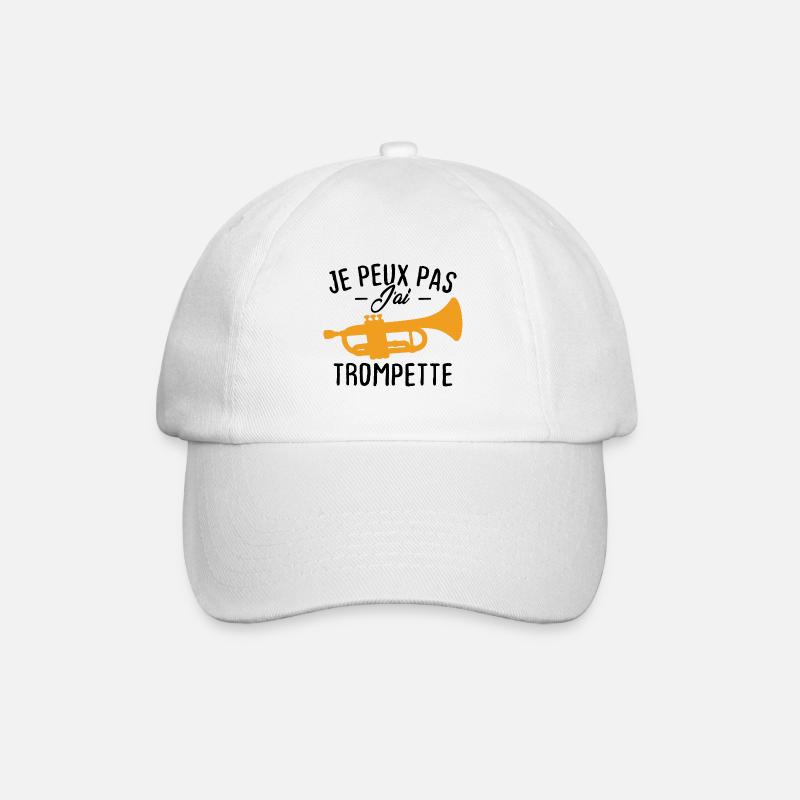 Ich kann nicht trompeten - Baseballkappe - Weiß/Weiß