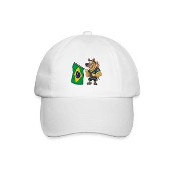 Brazil Rasta Dog - Baseball Cap - white/white - Front