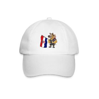 Kroatien Rasta Hund - Baseballkappe - Weiß/Weiß - Vorne
