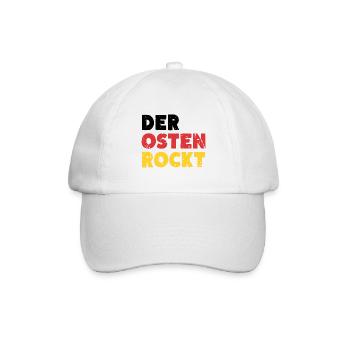 Der Osten Rockt Ossi Ostdeutschland - Baseballkappe - Weiß/Weiß - Vorne