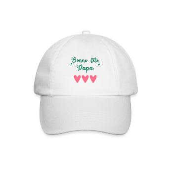 PAPA. FÊTE DES PÈRES. BONNE FÊTE PAPA. BONNE FÊTE - Casquette classique - blanc/blanc - Devant