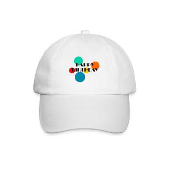 HAPPY BIRTHDAY. HAPPY BIRTHDAY. ANNIVERSARY. - Baseball Cap - white/white - Front
