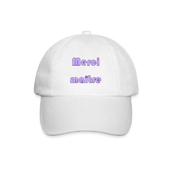 MAÎTRE. MERCI. MERCI MAÎTRE. MAITRE. CADEAU MAÎTRE - Casquette classique - blanc/blanc - Devant