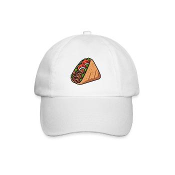 Döner Kebab Dürüm Yufka Sandwich Cuisine de rue allemande - Casquette classique - blanc/blanc - Devant